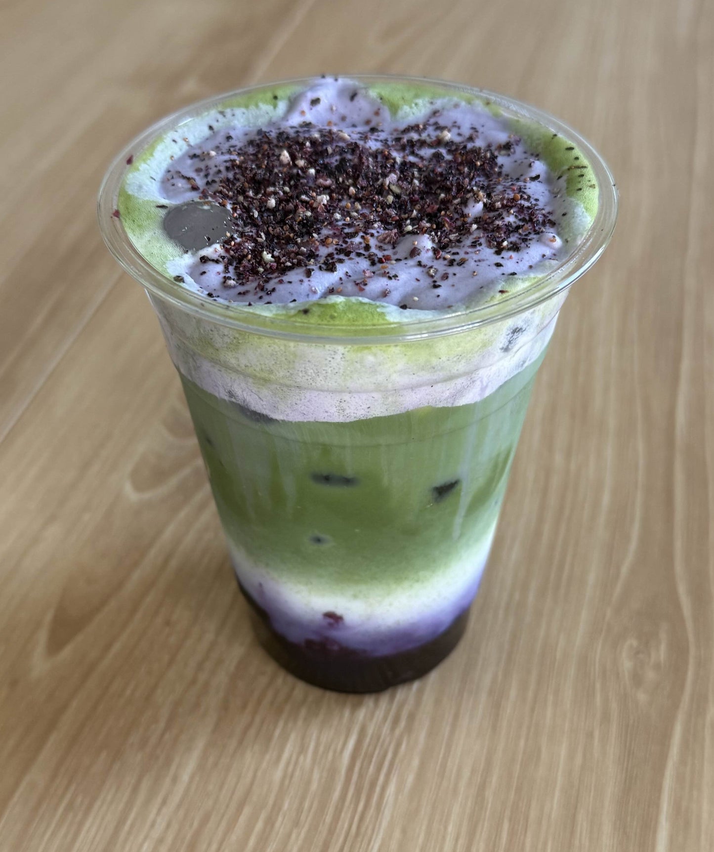 Blueberry Matcha Latte