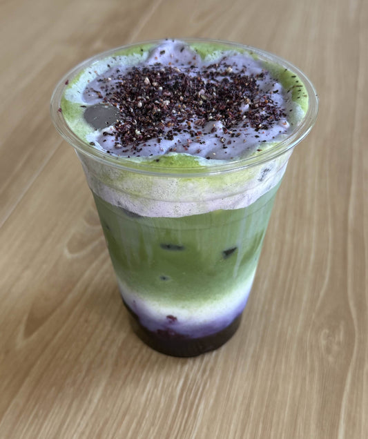 Blueberry Matcha Latte