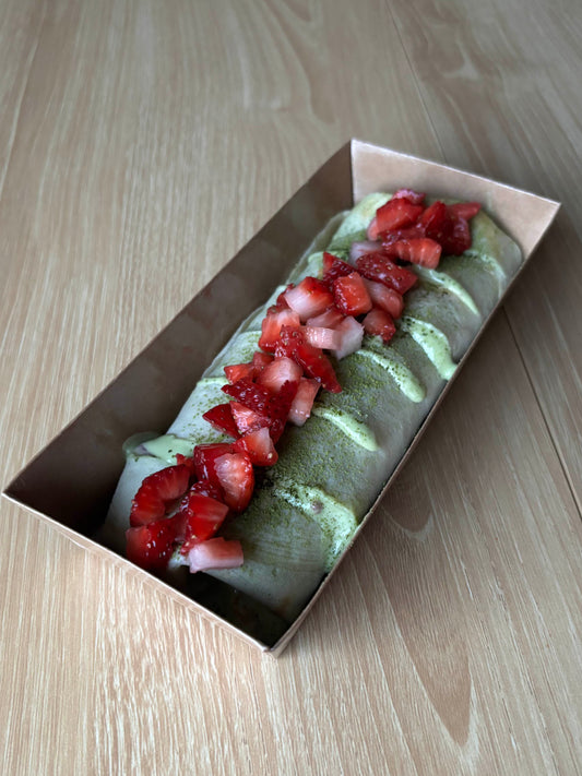 Matcha Strawberry Crepe