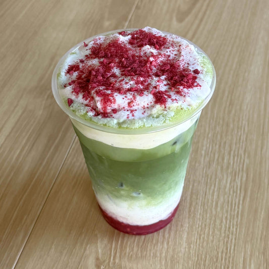 Raspberry Matcha Latte